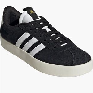 Adidas Black and White Suede Sneakers